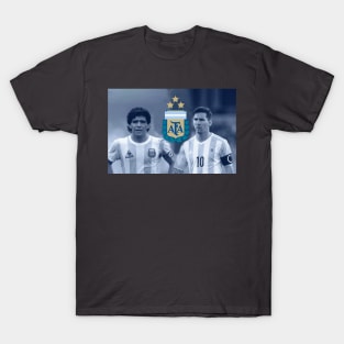 Maradona and Messi 3 stars Argentina T-Shirt